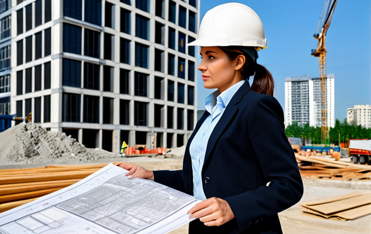 **
"A professional female architect in a fully clothed, modest business casual outfit, reviewing blueprints on a construction site. Background includes modern buildings and construction workers in appropriate attire. Safe for work, appropriate content, professional, perfect anatomy, correct proportions, well-formed hands, proper finger count, natural pose, high quality."
**